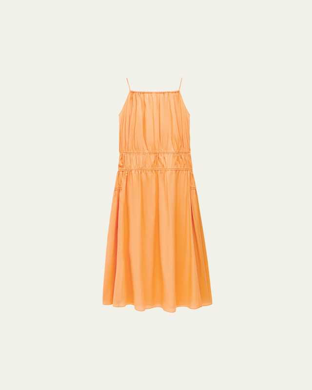 Gathered Scoop Back Dress